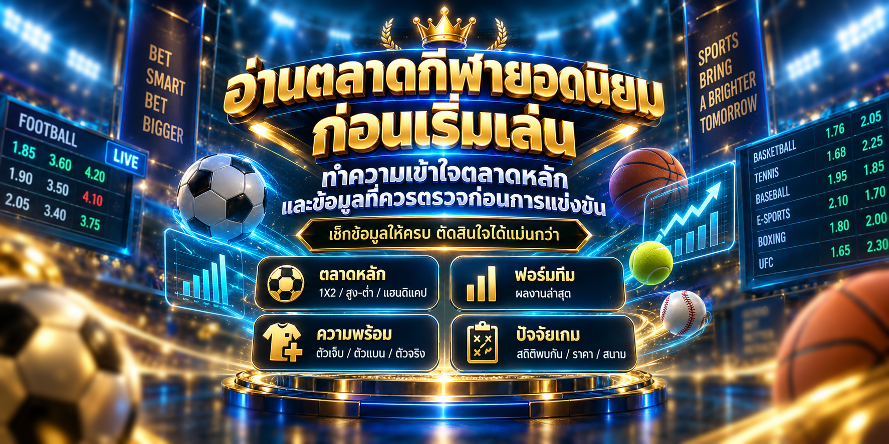 อ่านตลาดกีฬายอดนิยมก่อนเริ่มเล่น